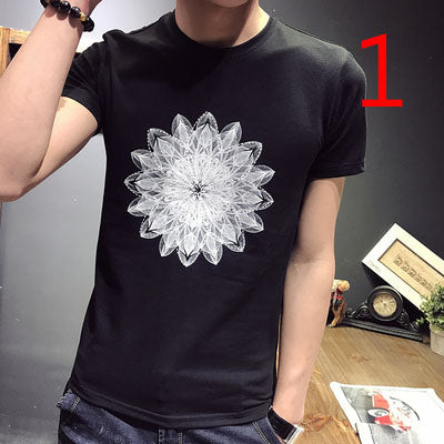 157 High-end fashion men's short sleeves, casual super cool youth clothes