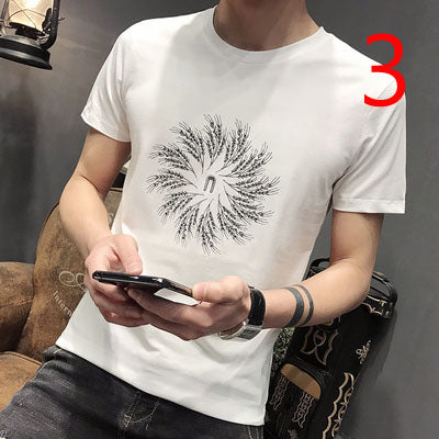 157 High-end fashion men's short sleeves, casual super cool youth clothes