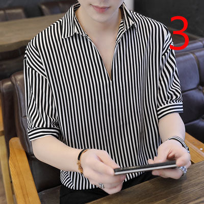 2027- Fashionable short sleeved, casual men's luxury clothing