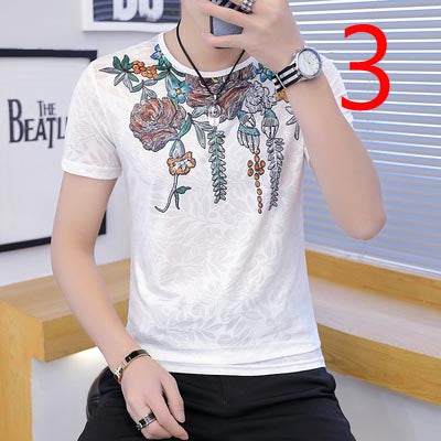 2189- Fashionable short sleeved, casual men's luxury clothing