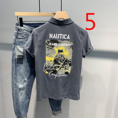 19003-Casual short sleeves, fashionable clothes