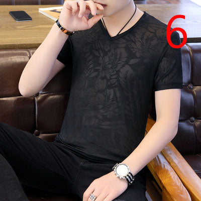 19019-Casual short sleeves, fashionable clothes