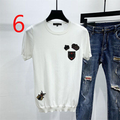 19003-Casual short sleeves, fashionable clothes