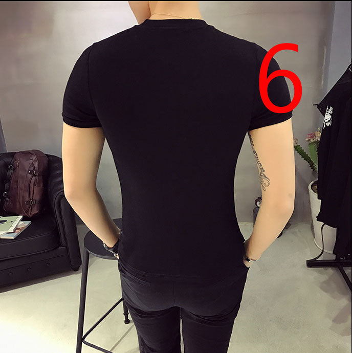 19009-Casual short sleeves, fashionable clothes