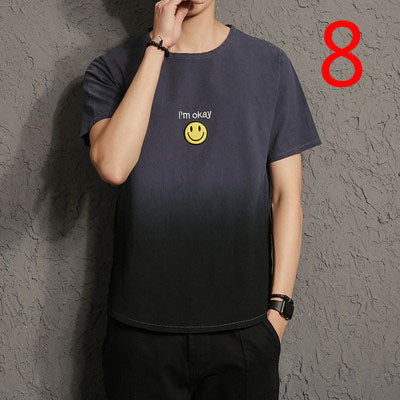 2064- Fashionable short sleeved, casual men's luxury clothing