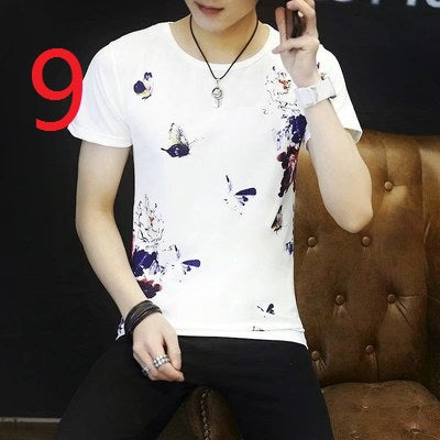2052- Fashionable short sleeved, casual men's luxury clothing