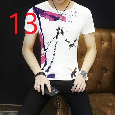 2052- Fashionable short sleeved, casual men's luxury clothing