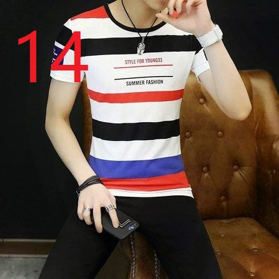 2052- Fashionable short sleeved, casual men's luxury clothing