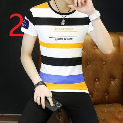 2052- Fashionable short sleeved, casual men's luxury clothing