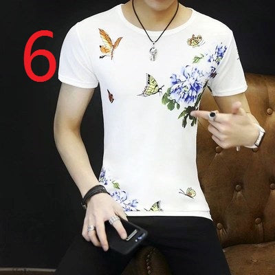 2052- Fashionable short sleeved, casual men's luxury clothing