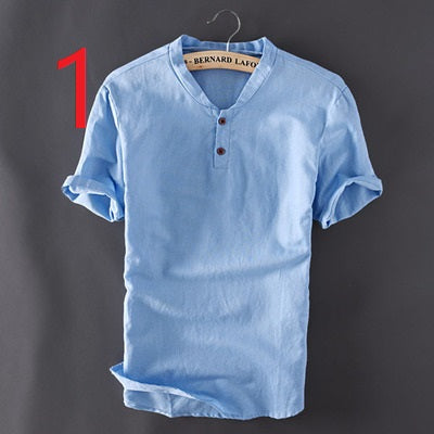 6543- Fashionable short sleeved, casual men's luxury clothing