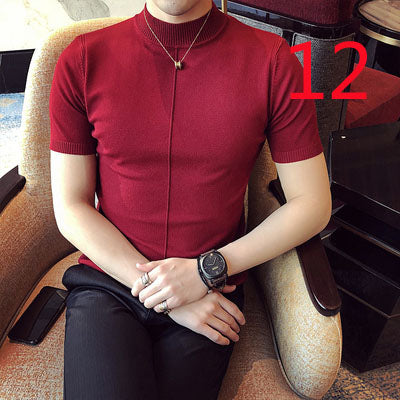 2131- Fashionable short sleeved, casual men's luxury clothing