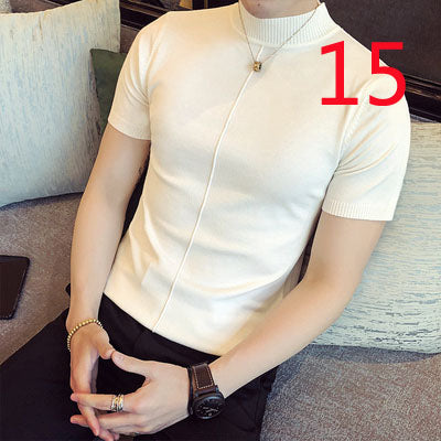 2131- Fashionable short sleeved, casual men's luxury clothing