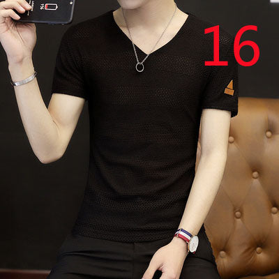 2131- Fashionable short sleeved, casual men's luxury clothing