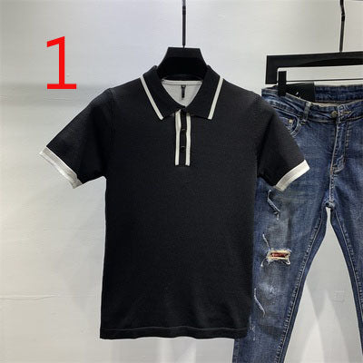 2036- Fashionable short sleeved, casual men's luxury clothing