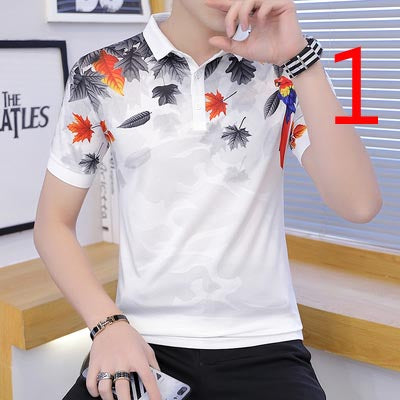 8875- Fashionable short sleeved, casual men's luxury clothing