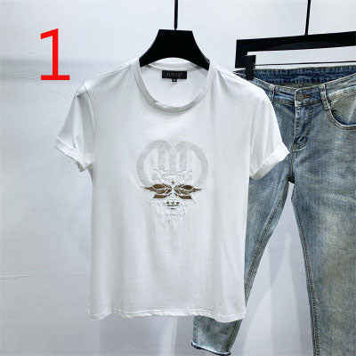 2072- Fashionable short sleeved, casual men's luxury clothing