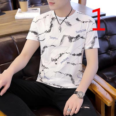 2192- Fashionable short sleeved, casual men's luxury clothing