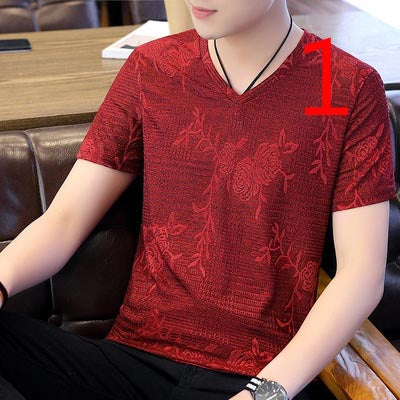 2145- Fashionable short sleeved, casual men's luxury clothing