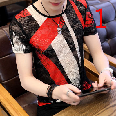 1158- Fashionable short sleeved, casual men's luxury clothing