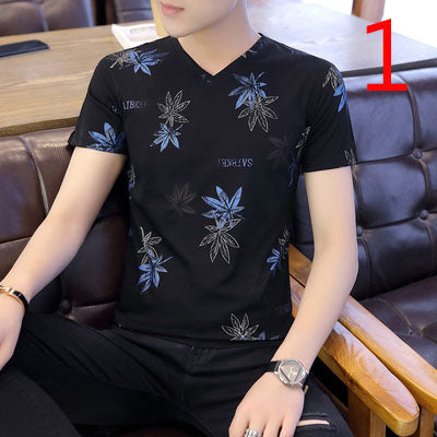 6516- Fashionable short sleeved, casual men's luxury clothing