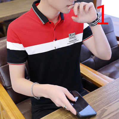 2114- Fashionable short sleeved, casual men's luxury clothing