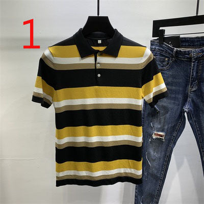 6535- Fashionable short sleeved, casual men's luxury clothing