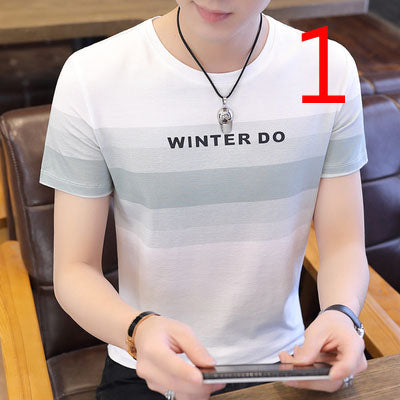 6038- Fashionable short sleeved, casual men's luxury clothing