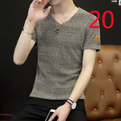 2131- Fashionable short sleeved, casual men's luxury clothing