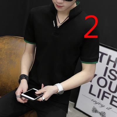 6527- Fashionable short sleeved, casual men's luxury clothing