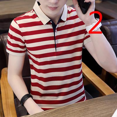 14024- Fashionable short sleeved, casual men's luxury clothing