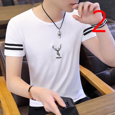 2106- Fashionable short sleeved, casual men's luxury clothing