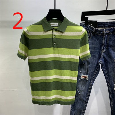 6535- Fashionable short sleeved, casual men's luxury clothing