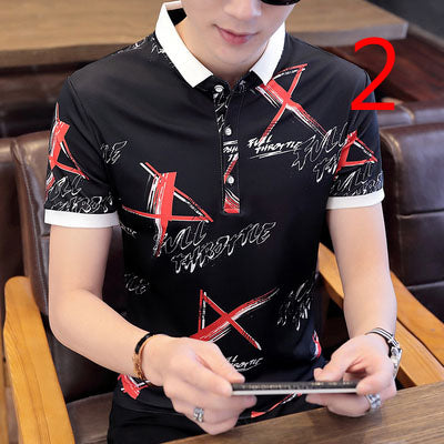 1158- Fashionable short sleeved, casual men's luxury clothing