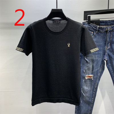 2105- Fashionable short sleeved, casual men's luxury clothing