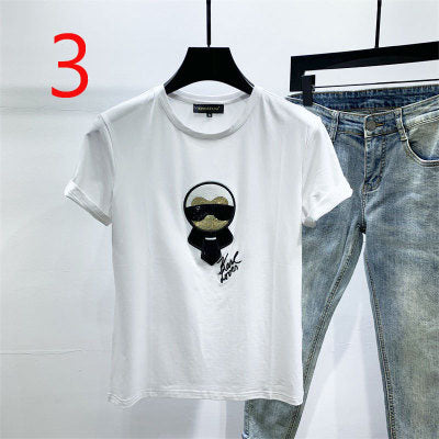 2103- Fashionable short sleeved, casual men's luxury clothing