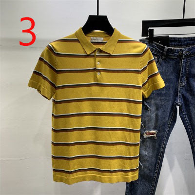 6535- Fashionable short sleeved, casual men's luxury clothing