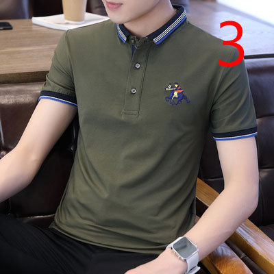 6531- Fashionable short sleeved, casual men's luxury clothing