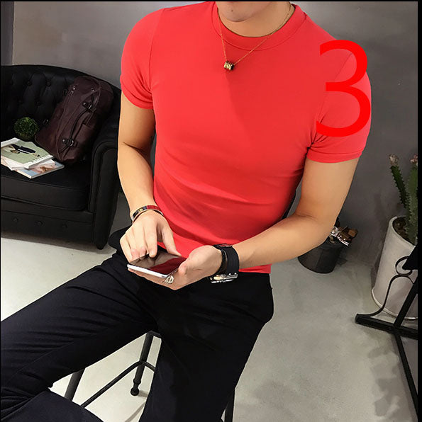 2074- Fashionable short sleeved, casual men's luxury clothing