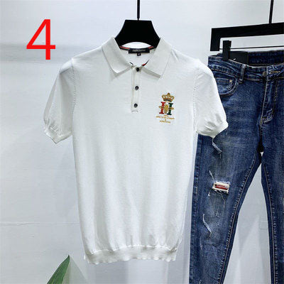 2134- Fashionable short sleeved, casual men's luxury clothing