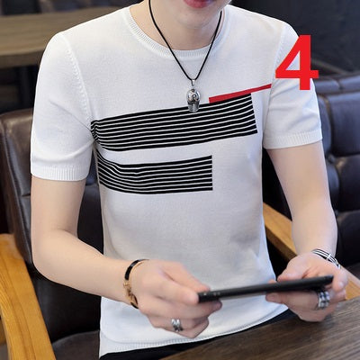 2187- Fashionable short sleeved, casual men's luxury clothing