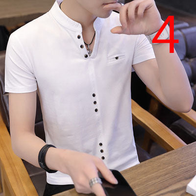 2106- Fashionable short sleeved, casual men's luxury clothing