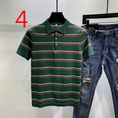 6535- Fashionable short sleeved, casual men's luxury clothing