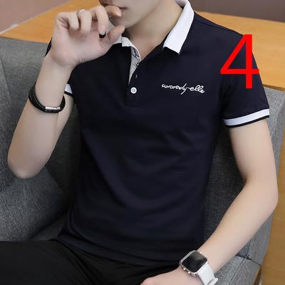 14024- Fashionable short sleeved, casual men's luxury clothing