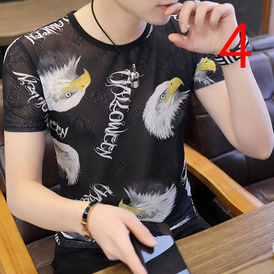 2070- Fashionable short sleeved, casual men's luxury clothing