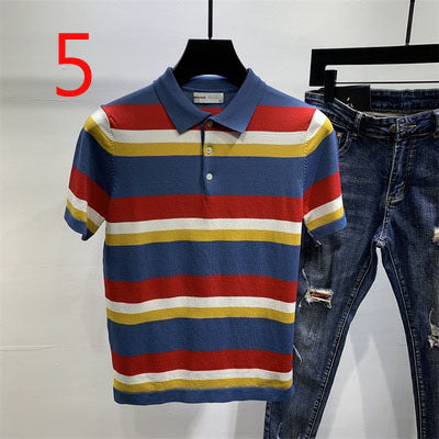 6535- Fashionable short sleeved, casual men's luxury clothing