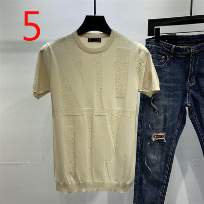 2105- Fashionable short sleeved, casual men's luxury clothing