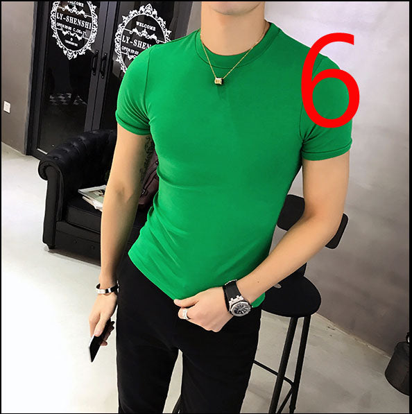 2074- Fashionable short sleeved, casual men's luxury clothing