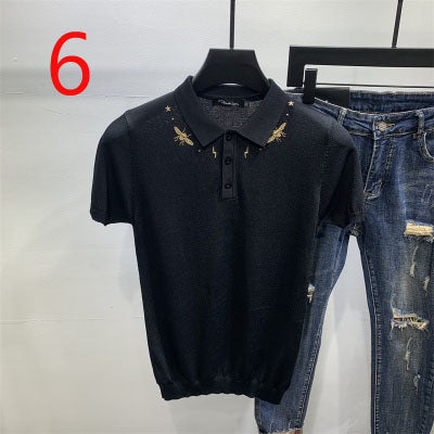 2103- Fashionable short sleeved, casual men's luxury clothing