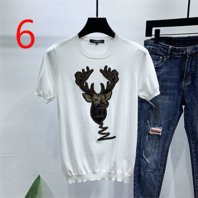 2134- Fashionable short sleeved, casual men's luxury clothing